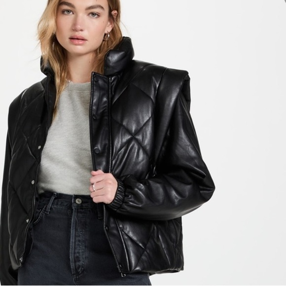 pistola Jackets & Blazers - REVOLVE PISTOLA Quilted Vegan Leather convertible Jacket